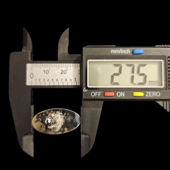 Anson Silver Tone & Copper Oval Cufflinks w/ Tie Clip Vintage Set - Picture 7 of 10